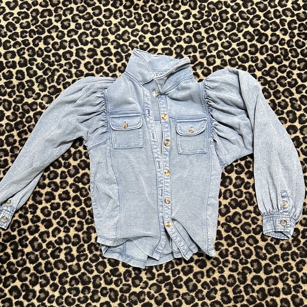 Pilcro Light Blue Denim Blouse